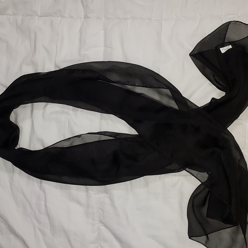 Black sheer scarf